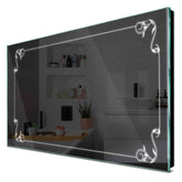 Specchio LED Rettangolare | Controllo tramite interruttore a muro | Luce bianca fredda - Reyze Serie Good Vibes Modello 5